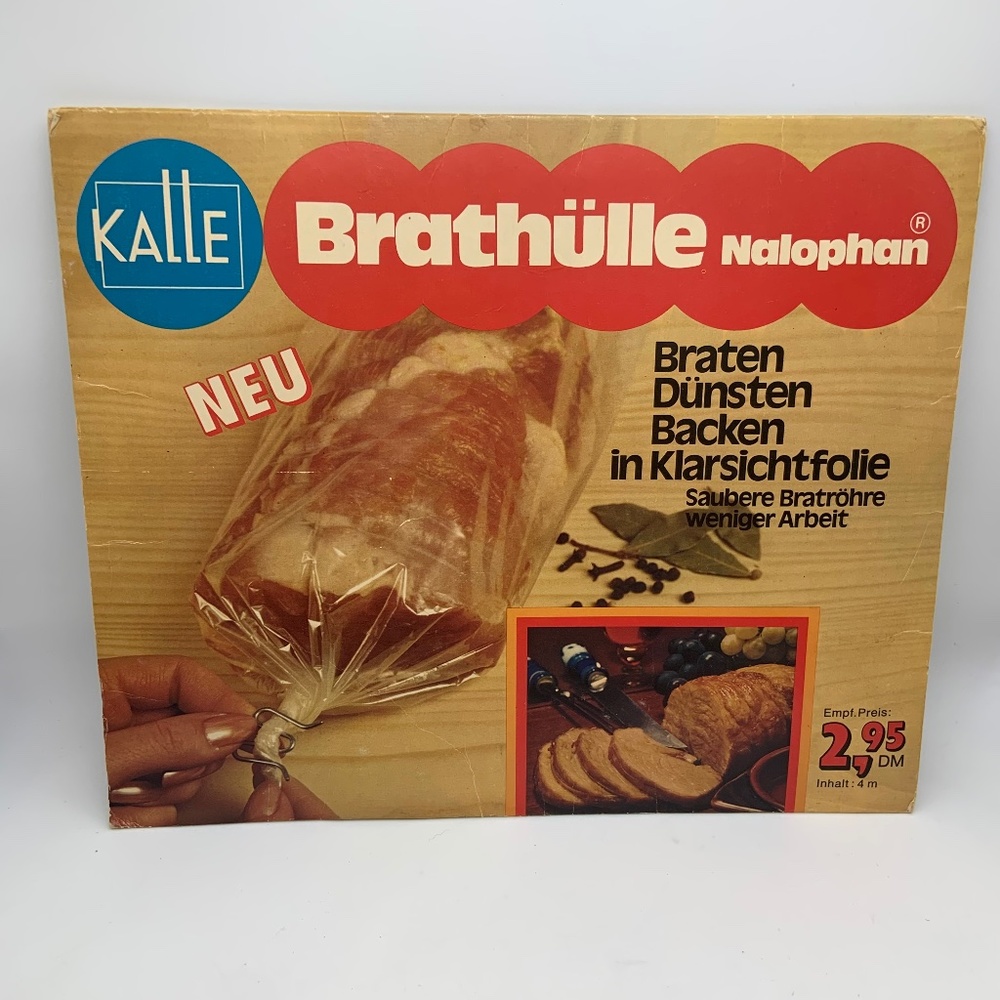 Vintage Kalle Brathüelle Nalophan German Cooking Bags